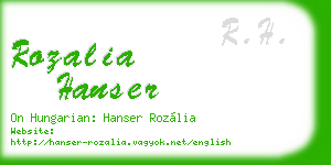 rozalia hanser business card